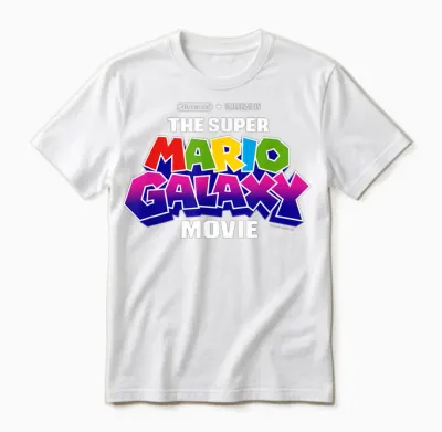 The Super Mario Galaxy Movie Logo Unisex T-Shirt - White