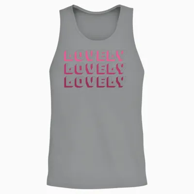 Lovely Retro Text Design Unisex Tank Top - Sport Grey