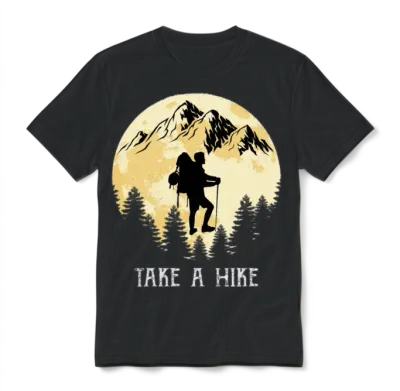 Take a Hike Wanderlust Hiking Unisex T-Shirt - Black