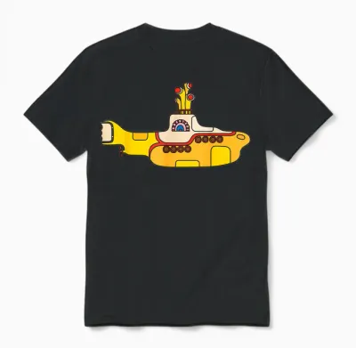 The Beatles - Yellow Submarine Art Unisex T-Shirt - Black