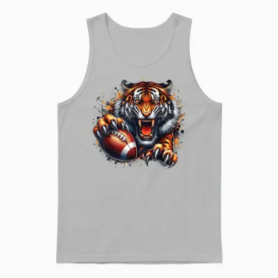 Touchdown American Football Game Day Thanksgiving Tiger Cool Unisex Tank Top - Ash