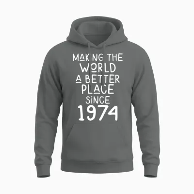 Making the World a Better Place Since 1974 Unisex Hoodie - Graphite Heather