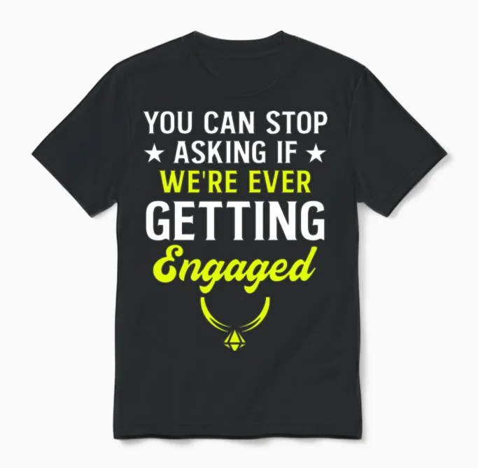 Funny Engagement Design Save the Date 0 Unisex T-Shirt in Black