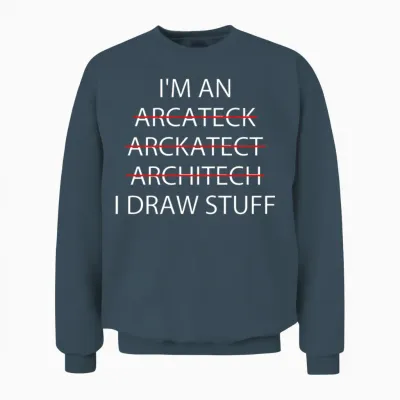 Funny Architect Unisex Sweatshirt - Dark Heather