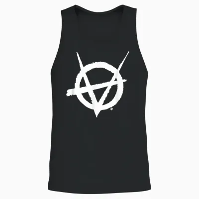 Wod Vampire: the Masquerade Brujah Icon White T-Shirt, Black, S Unisex Tank Top - Black