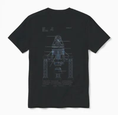 Raptor Engine Starship - Diagram Engine Starship Unisex T-Shirt - Black