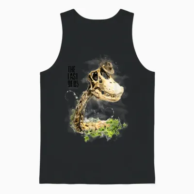 The Last of Us Dinosaur Skeleton Illustration Video Game Unisex Tank Top - Black