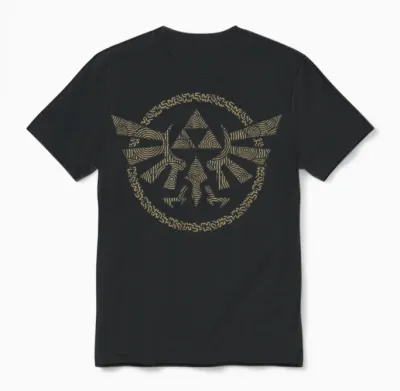 The Legend of Zelda Tears of the Kingdom Hyrule Badge Unisex T-Shirt - Black