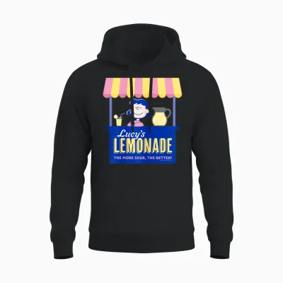 Peanuts - Snoopy Lucy's Lemonade Unisex Hoodie - Black