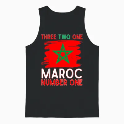 Drapeau Du Maroc Supporter De Football Marocain Pour Homme, Femme, Enfant Unisex Tank Top - Black