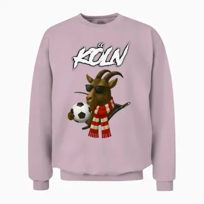 Cologne Football Bock - Rheinisches Fan Design Unisex Sweatshirt - Light Pink