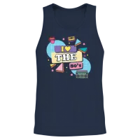80s Retro Unisex Tank Top - Navy – 2