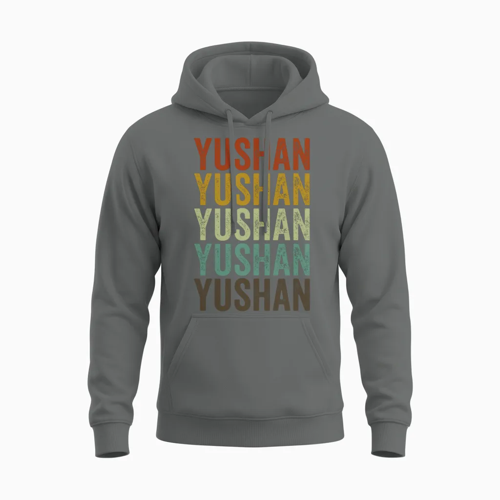 Yushan China Retro Vintage Unisex Hoodie - Graphite Heather