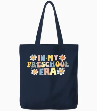 In My Preschool Era Tote Bags - Navy