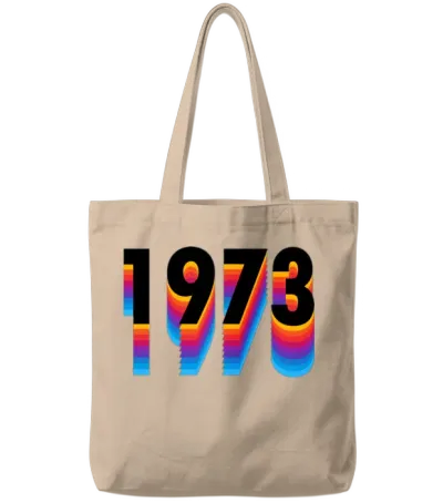 Vintage Retro 1973 Tote Bags - Natural