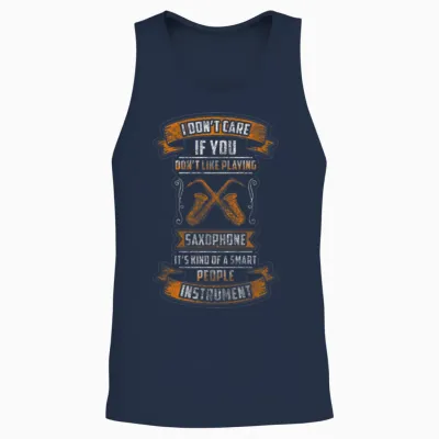 Saxophone Concert Unisex Tank Top - Navy