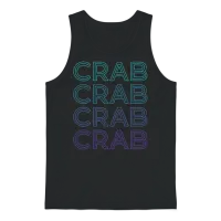 Crab Seafood Retro Unisex Tank Top - Black – 1