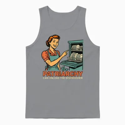 Das Patriarchat Kann Die Spülmaschine Entladen Funny Retro Meme Unisex Tank Top - Sport Grey