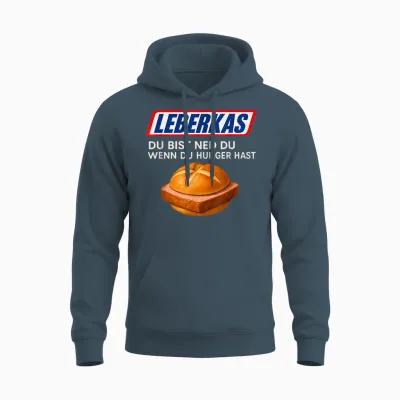 Leberkas Du Bist Ned Du Wenn Du Hunger Host Design Unisex Hoodie - Dark Heather