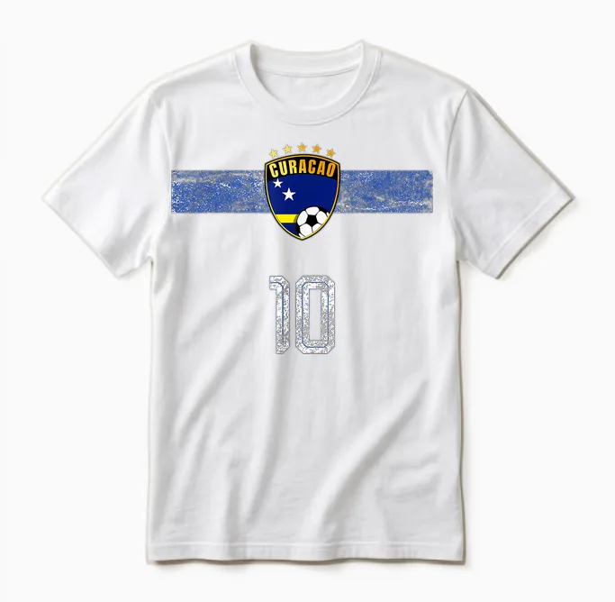Retro Curacao Flagge Curacaoan Pride Lovers Unisex T-Shirt in White