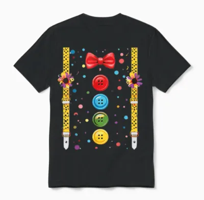 Clown Costume for Carnival - Funny Costume for Clown T-Shirt, Black, S Unisex T-Shirt - Black
