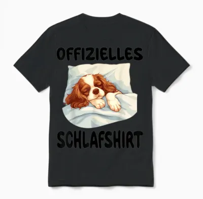 Lustiges Cavalier King Charles Spaniel Hund Offizielles Unisex T-Shirt - Black