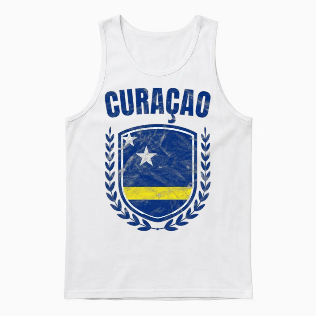 Curaçao Unisex Tank Top in White