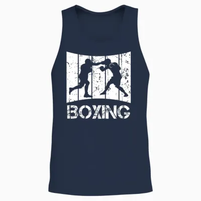 Retro Boxes Unisex Tank Top - Navy