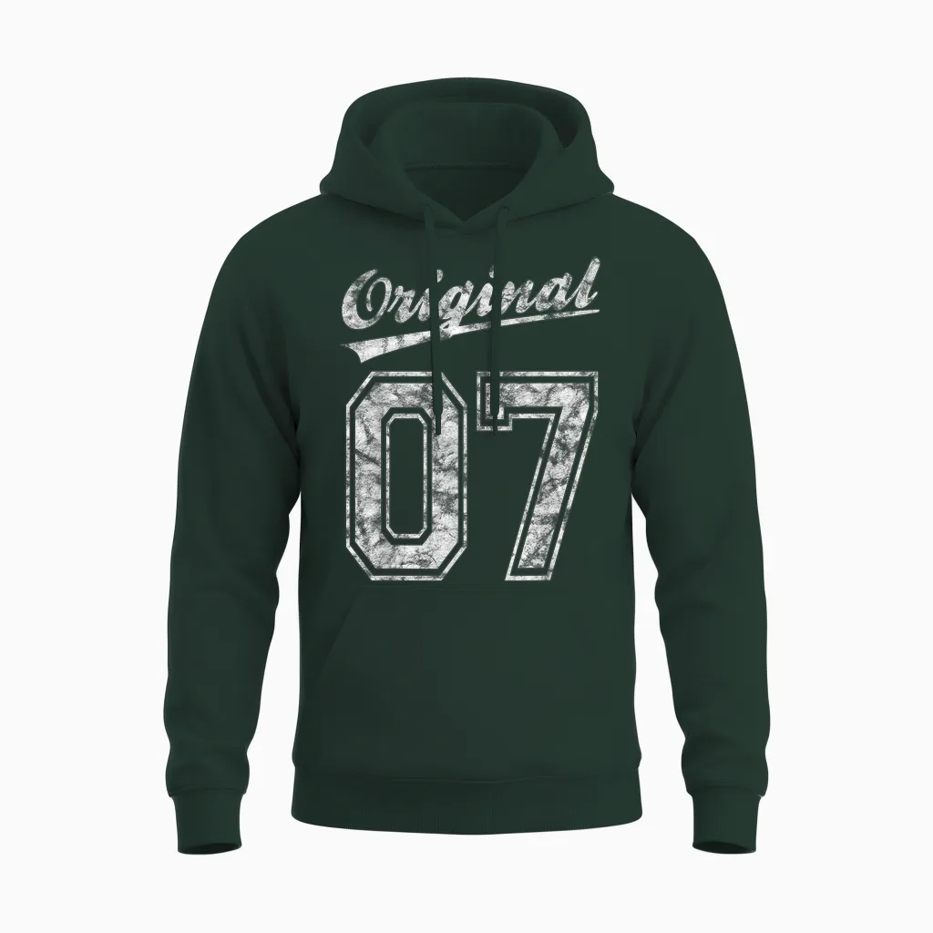 2007 Geburtstag 16 Jahre Original 07 Vintage 2007 Geschenk Unisex Hoodie in Forest