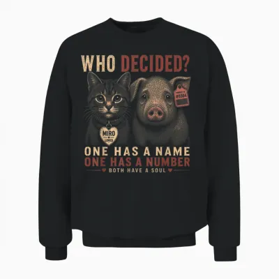 Végétalien Spécialisme Véganisme Droits Des Animaux Libération Animale Vegan Unisex Sweatshirt - Black
