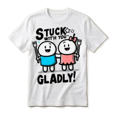 Stuck with You Badly Unisex T-Shirt - White