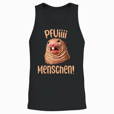 Nacktmull Tshirt Lustiges Ugly Shirt Hässliches Tshirt Ratte Unisex Tank Top - Black