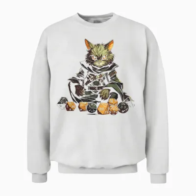 Rpg Gaming Role Playing D20 Tabletop Games Funny Rpg Gamer Unisex Sweatshirt - White