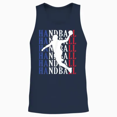 Handball Player Handball France Child Boy Funny Unisex Tank Top - Navy