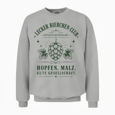 Lecker Bierchen Club Unisex Sweatshirt - Ash