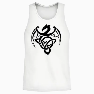 Celtic Dragon 2 Unisex Tank Top - White