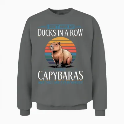 Funny Capybara Unisex Sweatshirt - Graphite Heather