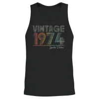 49 Years Old Vintage 1974 49th Birthday Gifts Unisex Tank Top - Black – 2
