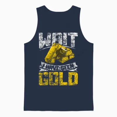 Gold Panning Gold Mining Unisex Tank Top - Navy