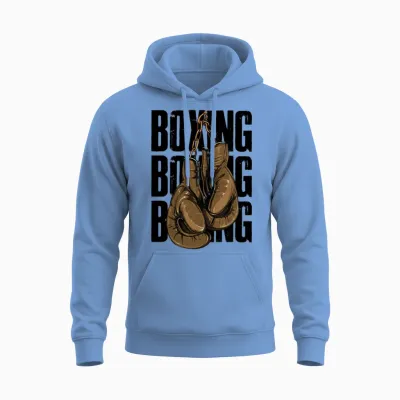 Boxing Gloves Retro Unisex Hoodie - Carolina Blue