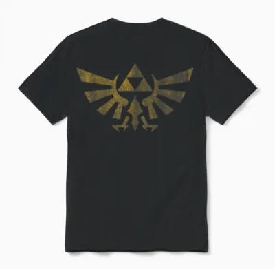 Legend of Zelda Royal Crest Distressed Badge Unisex T-Shirt - Black