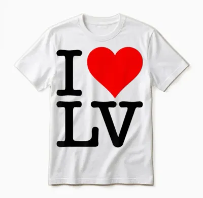 Love Heart Las Vegas Nevada Lv Unisex T-Shirt - White