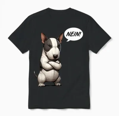 Nein Miniatur Bullterrier Bullterrierfan Bullterrierhalter Unisex T-Shirt - Black
