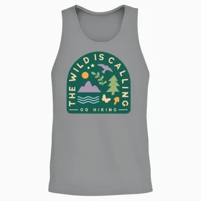 The Wild Is Calling Go Hiking Unisex Tank Top - Sport Grey