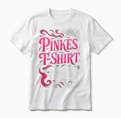 Pink T-Shirt Black Edition - Sarcasm Humour Unisex T-Shirt - White