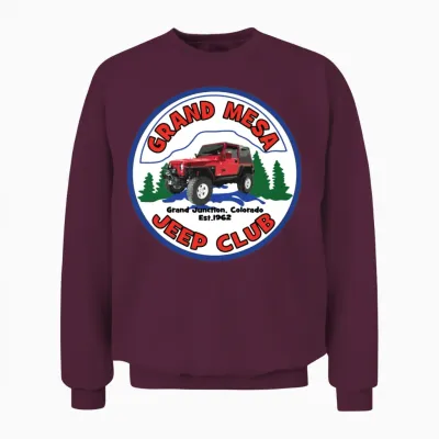 Grand Mesa Jeep Club Logo Tj Unisex Sweatshirt - Maroon