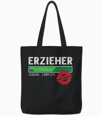 Erzieher Ausbildung Prüfung Bestanden Tote Bags - Black