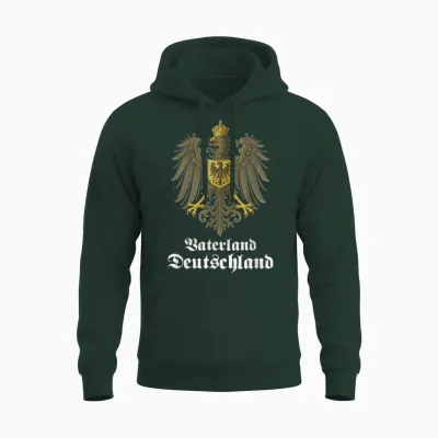 Vaterland Deutschland, Deutscher Adler, Deutschland Unisex Hoodie - Forest