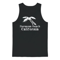 Hermosa Beach California Palm Tree Souvenirs Gifts Unisex Tank Top - Black – 1