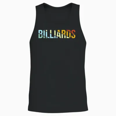 Billiards Retro Unisex Tank Top - Black